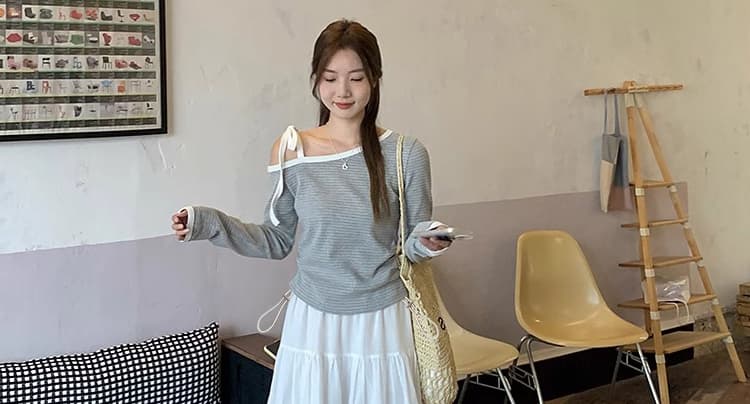 지금 새로운 임산부 부드러운 바람 꽃 자수 화이트 반신 스커트 표지 넓적 다리 슬림해 보이는 중간 길이 다용도 A라인 스커트 여름 상세 이미지 17