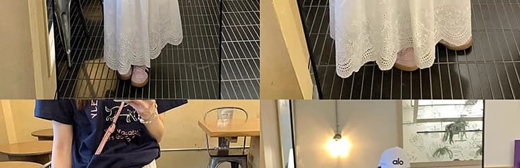 지금 새로운 임산부 부드러운 바람 꽃 자수 화이트 반신 스커트 표지 넓적 다리 슬림해 보이는 중간 길이 다용도 A라인 스커트 여름 상세 이미지 34