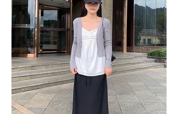 지금 임산부 부드러운 찹쌀 도루 센스 반신 스커트 없음 복부 지지 치마 다용도 임산부 인어 꼬리 두꺼운 순면 스트레이트 롱 스커트 상세 이미지 23