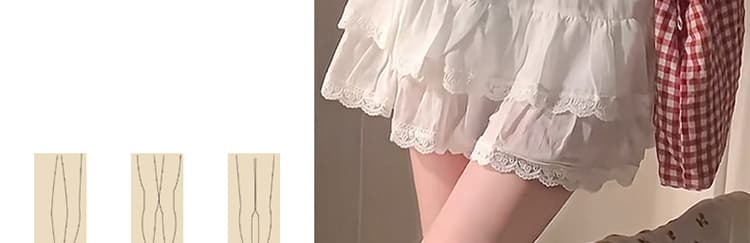 지금 임산부 화이트 레이스 케이크 미니 스커트 여름 달콤함 레이스 한 마디 발레 퍼프 없음 복부 지지 반신 치마 상세 이미지 36