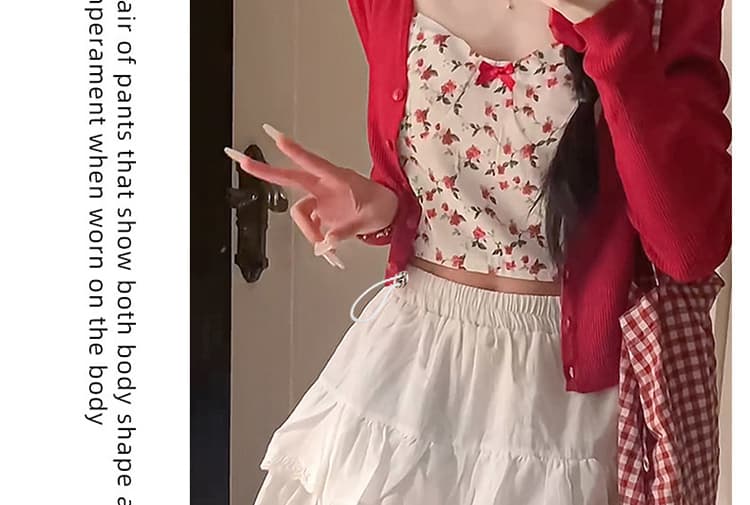 지금 임산부 화이트 레이스 케이크 미니 스커트 여름 달콤함 레이스 한 마디 발레 퍼프 없음 복부 지지 반신 치마 상세 이미지 38