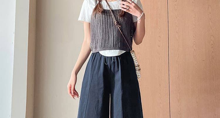 지금 임산부 바지 다용도 꽃밭 배기 바지 2026 여름 새로운 루즈핏 슬림해 보이는 풍선 넓은 다리 캐주얼 9부 바지 상세 이미지 20
