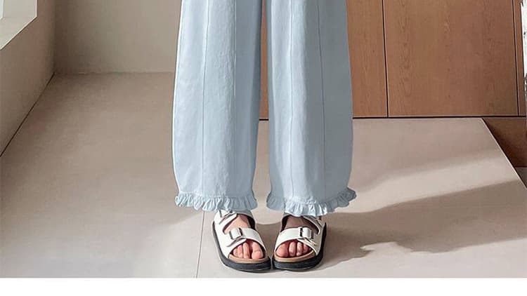 지금 임산부 바지 다용도 꽃밭 배기 바지 2026 여름 새로운 루즈핏 슬림해 보이는 풍선 넓은 다리 캐주얼 9부 바지 상세 이미지 44
