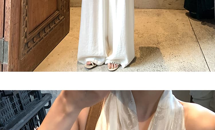 2026 새로운 임산부 면 린넨 편안함 스트레이트 캐주얼 와이드 레그 팬츠 디자인 센스 다용도 루즈핏 편안함 면 린넨 긴 바지 상세 이미지 57
