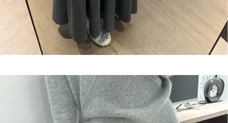2026 가을 겨울철 니트 새로운 임산부 반신 스커트 중간 길이 슬림해 보이는 한 마디 니트 타이트 스커트 인어 꼬리 롱 스커트 상세 이미지 25