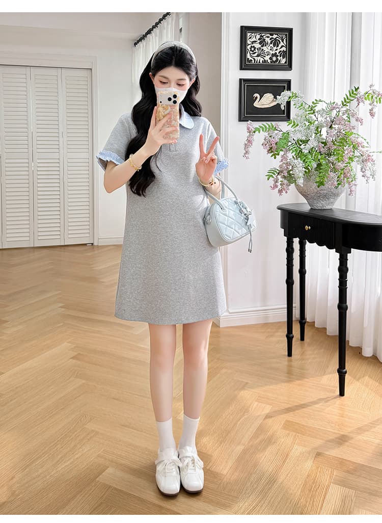 재고 있음 재고 있음 재고 있음 실사 2026 여름 신제품 루즈핏 캐주얼 슬림해 보이는 임산부 드레스 상세 이미지 11