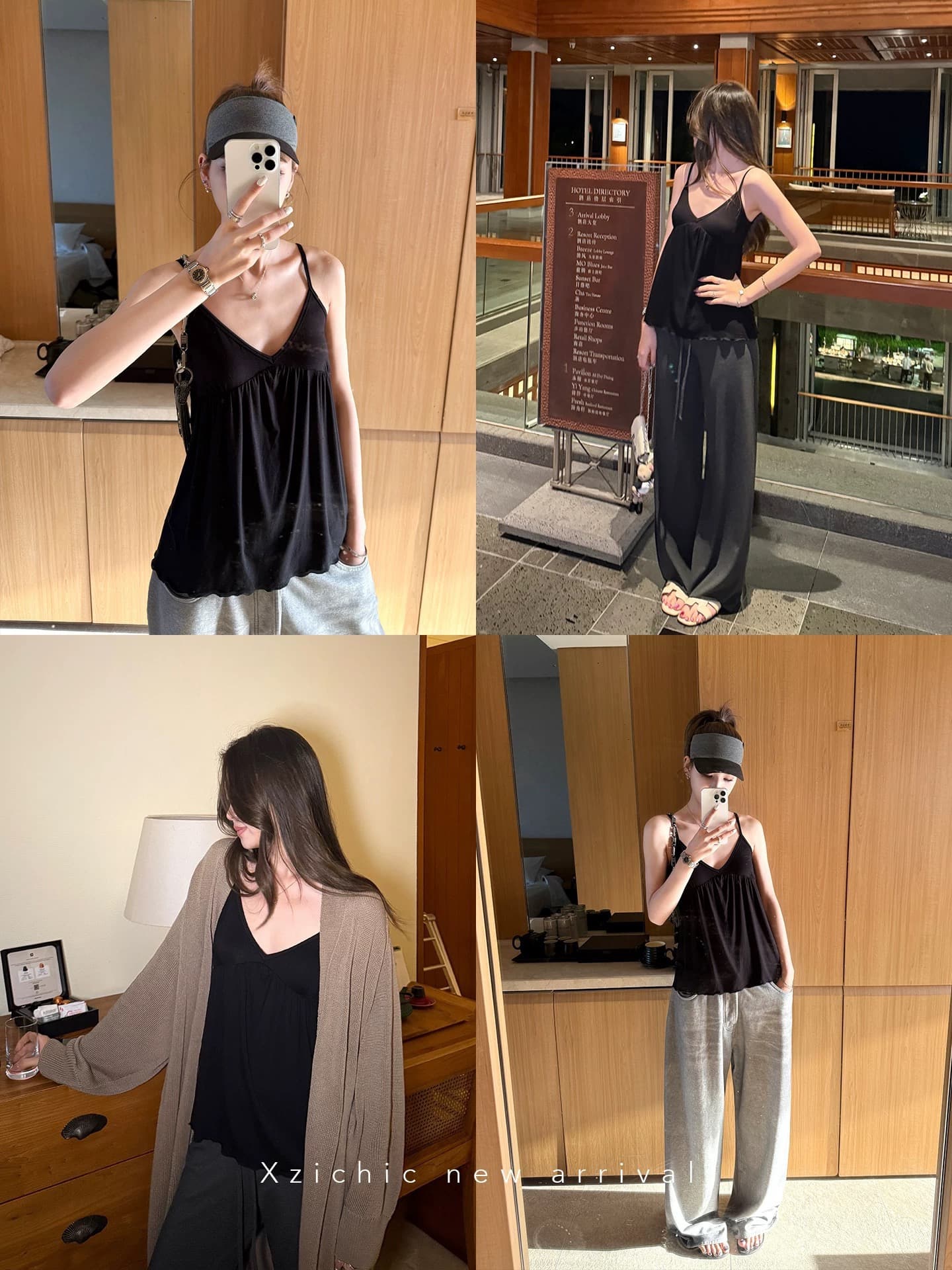 xzichic bm 바람 프로 피부 몸매 가꾸기 V넥 조끼 슬립 여성 비밀 복사 잠금 어깨끈 수 있습니다. 조정 봄 여름 새로운 상세 이미지 3