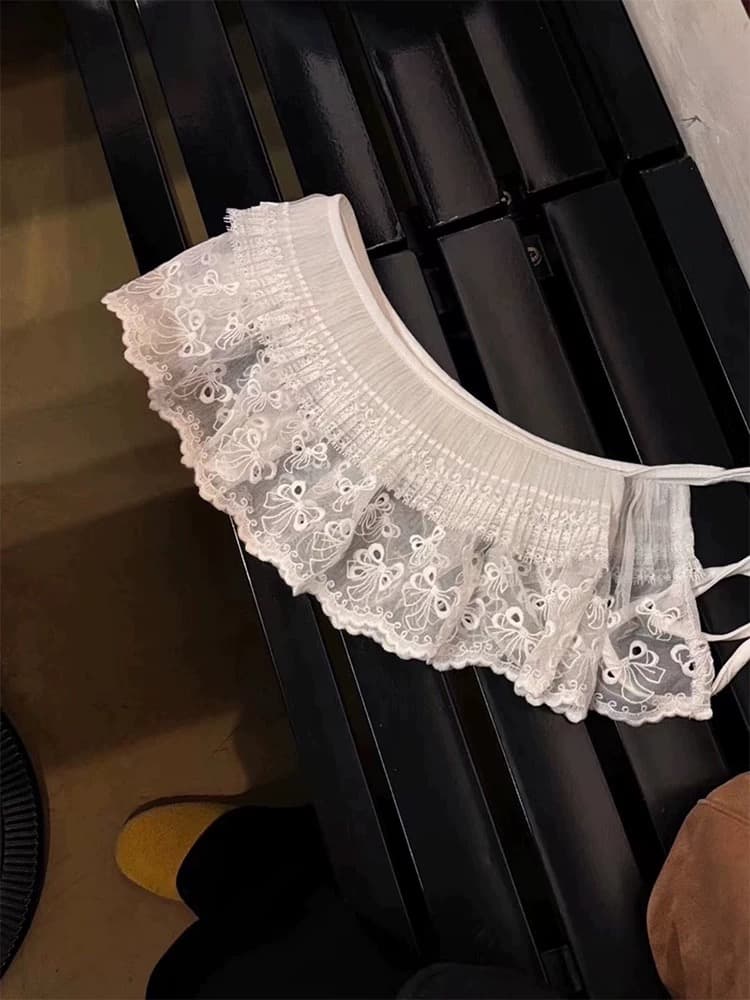 화이트 망사 한 마디 반신 스커트 여성 레이스 랩스커트팬츠 사계절 새로운 폭발 패션 고급 센스 슈퍼 잘 생긴 랩스커트팬츠 상세 이미지 5