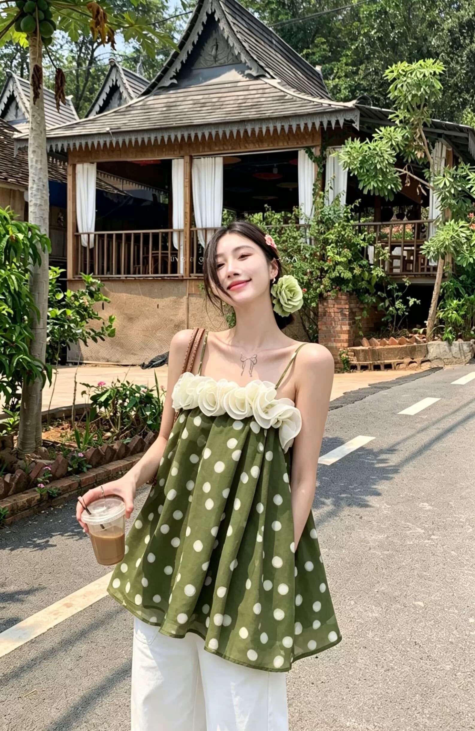 달콤한 매운맛 바람 진한 보라색 망사 레이스 캐미솔 여성 의류 여름 작은 대중 연령 감소 다용도 맨위 상세 이미지 2