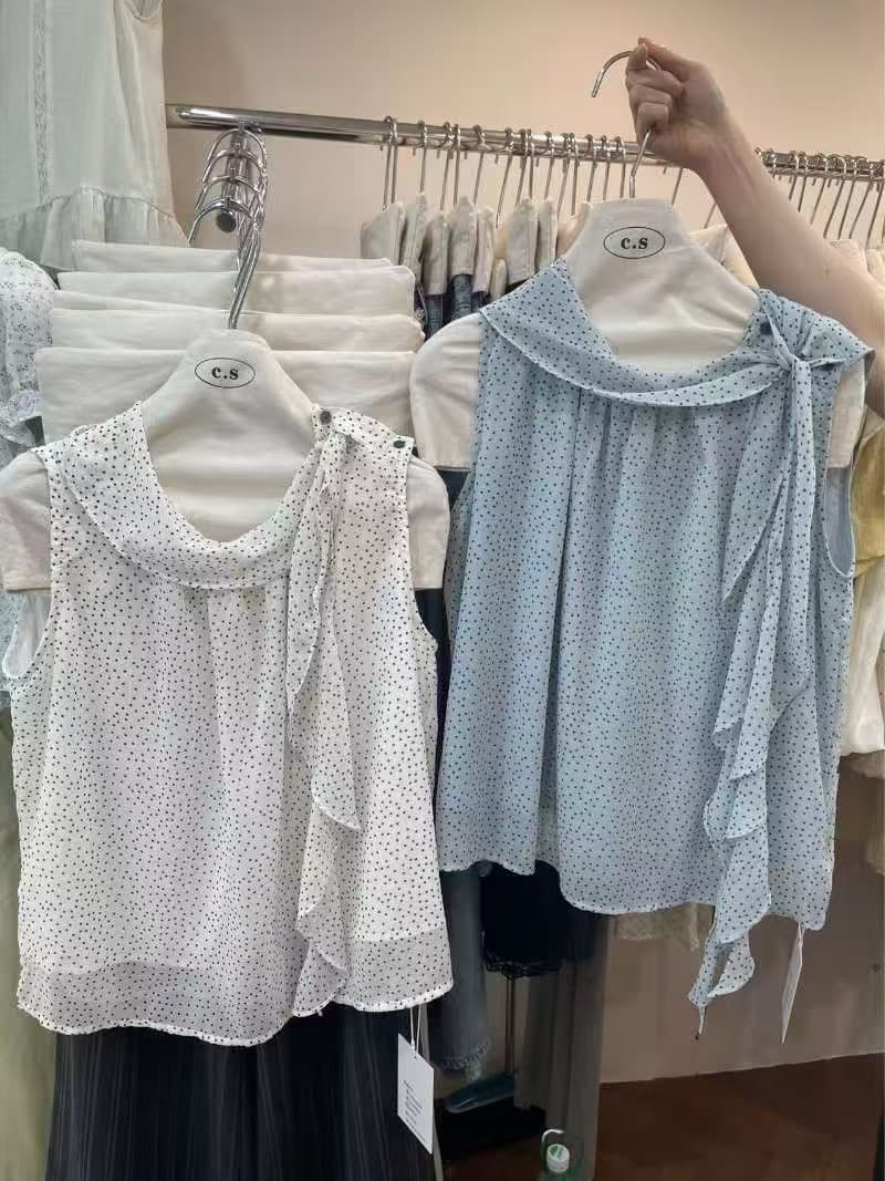 한 부서 레트로 체크무늬 흔들다 칼라 민소매 조끼 2026 년 여름 품격 다용도 작은 대중 디자인 센스 맨위 상세 이미지 12