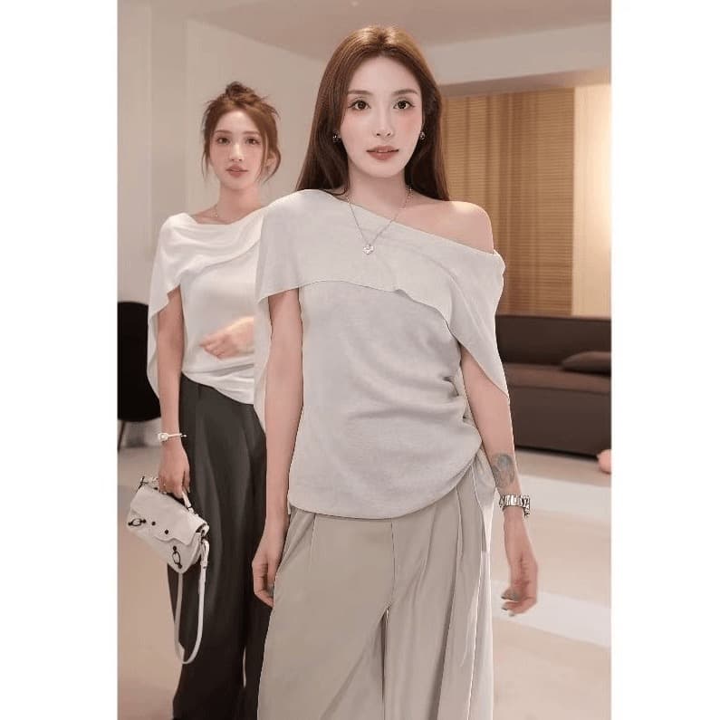 moprobably 리 줘 Connaught 아름다움 여단 품격 망토 페이크 레이어드 반팔 티셔츠 여름 캐주얼 맨위