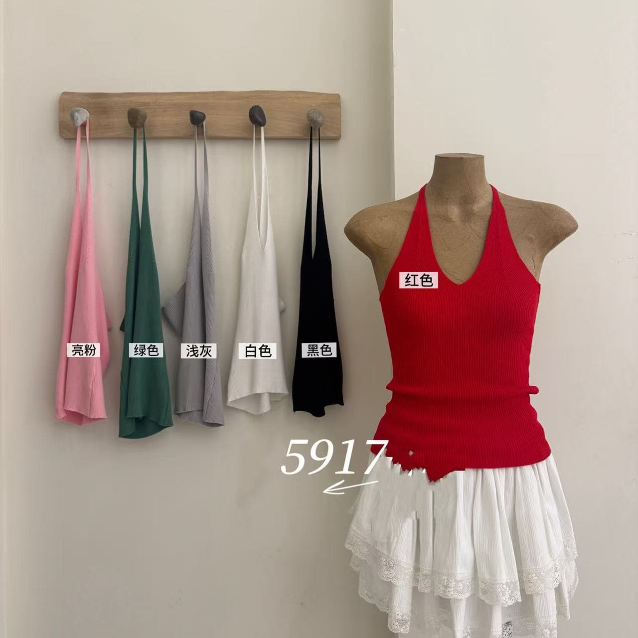아메리칸 품격 섹시함 핫걸 바람 행침 목 캐미솔 2025 여름 새로운 순수한 욕망 바람 몸매 가꾸기 맨위 상세 이미지 2
