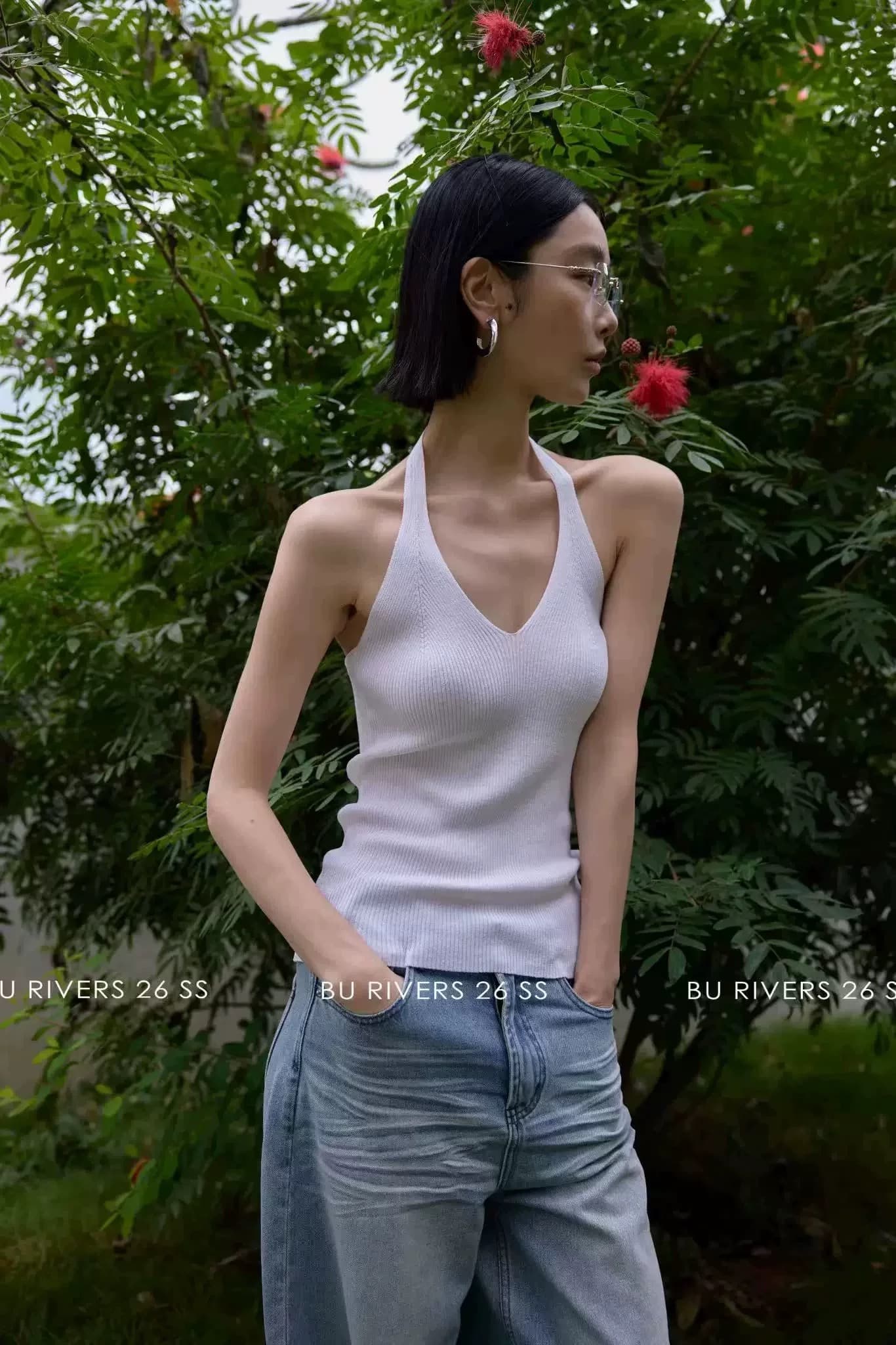 아메리칸 품격 섹시함 핫걸 바람 행침 목 캐미솔 2025 여름 새로운 순수한 욕망 바람 몸매 가꾸기 맨위 상세 이미지 6