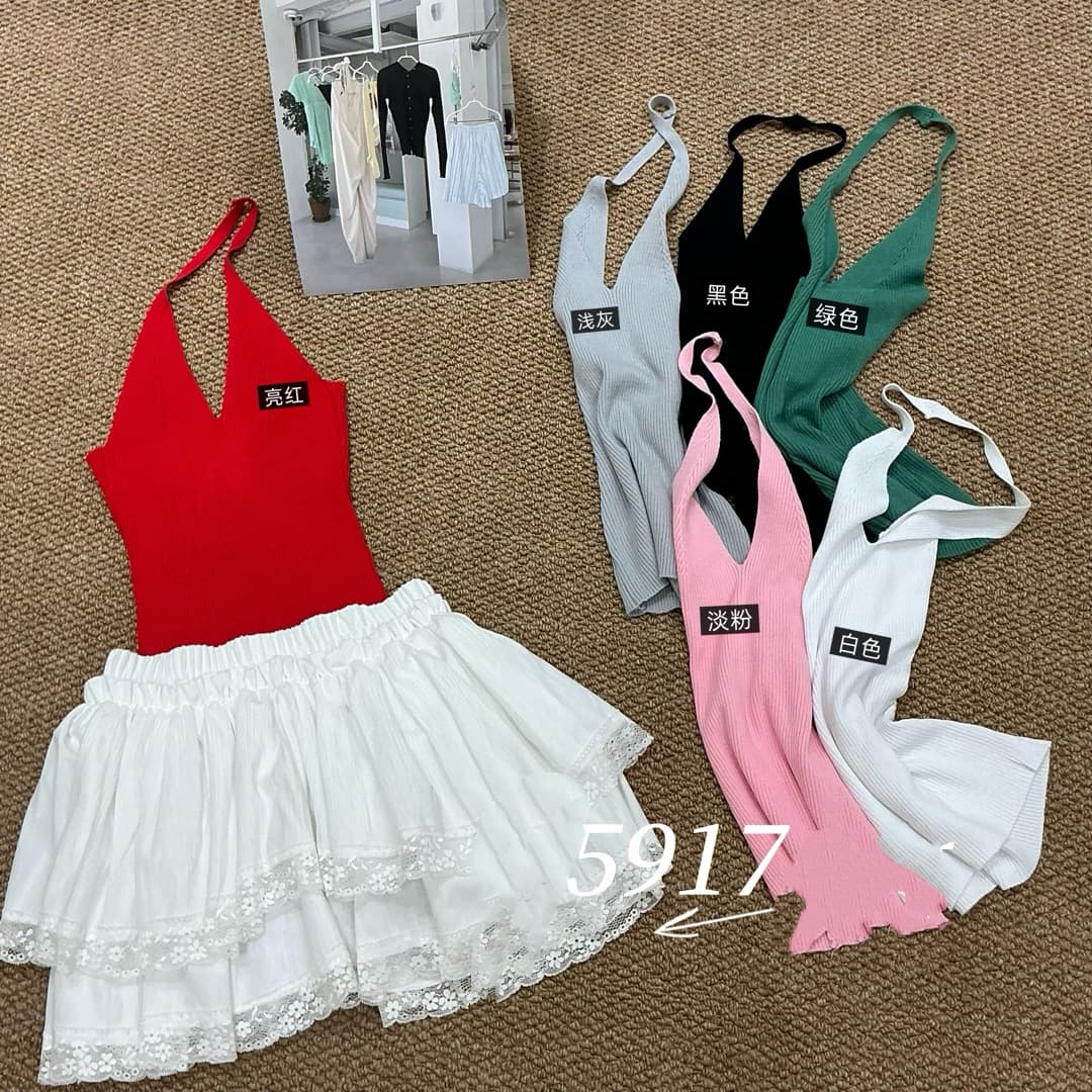 아메리칸 품격 섹시함 핫걸 바람 행침 목 캐미솔 2025 여름 새로운 순수한 욕망 바람 몸매 가꾸기 맨위 상세 이미지 9