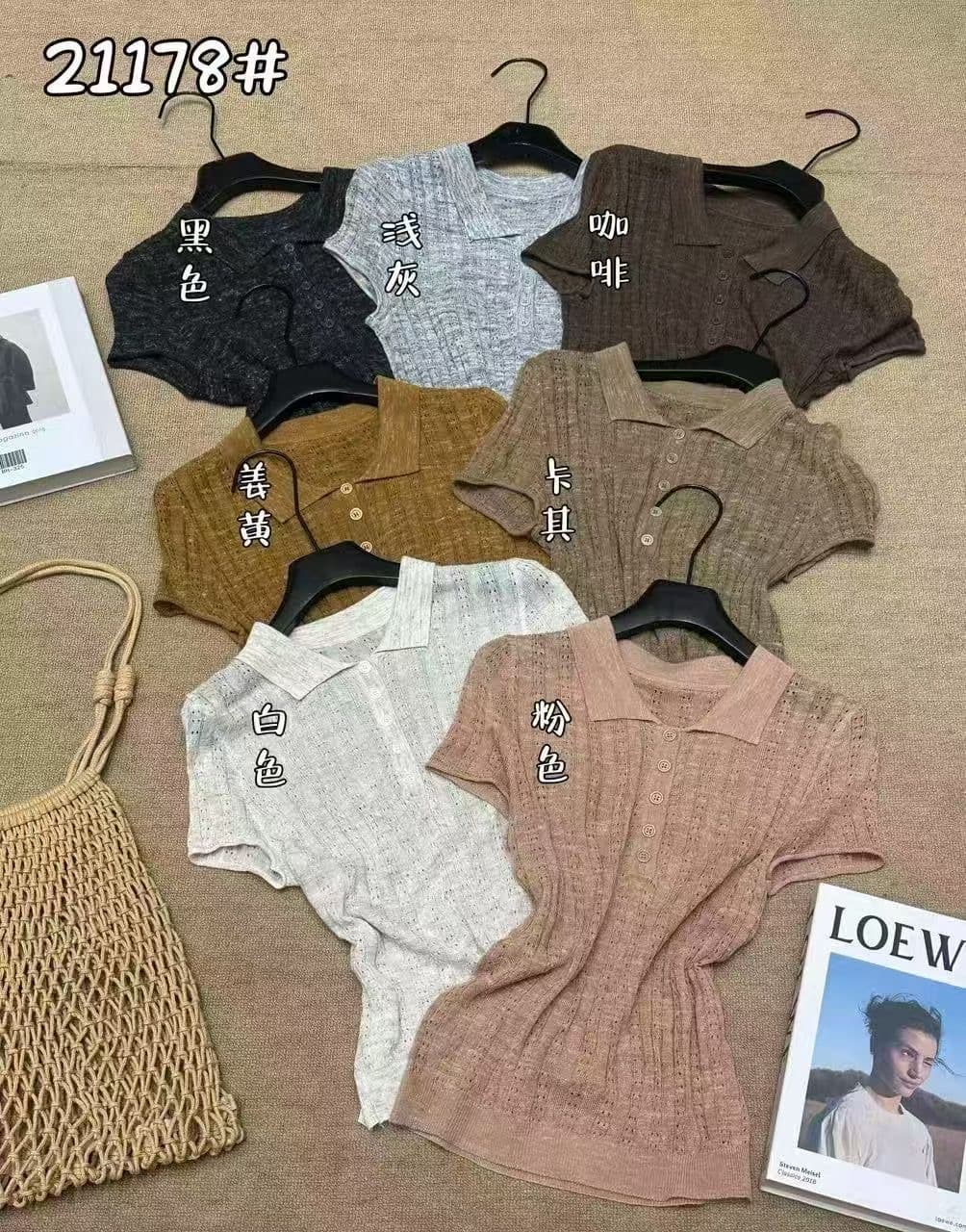 한 부서 달콤한 스타일 POLO 칼라 반팔 니트 스웨터 여성 2026 년 새로운 디자인 센스 품격 패션 연령 감소 맨위 상세 이미지 9