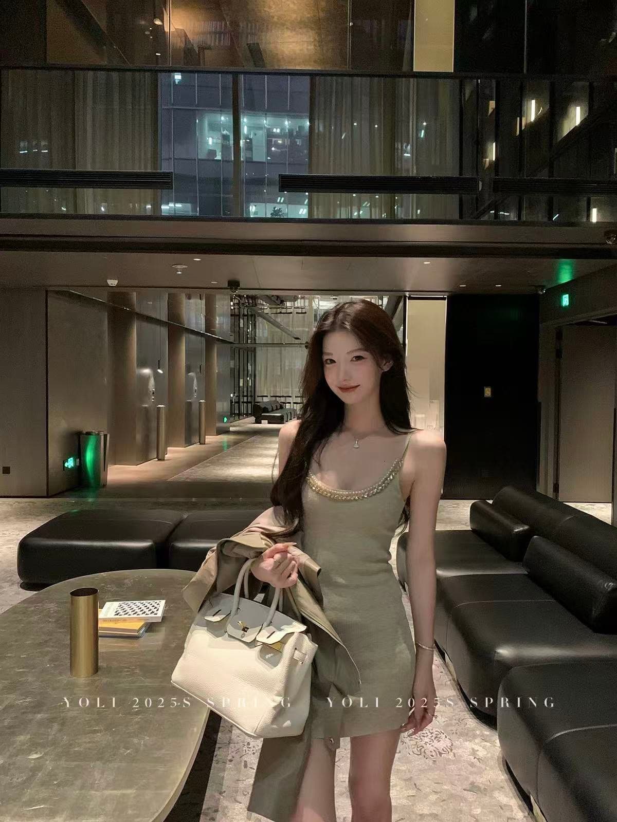 yoli 장 宥 이익 가을의 날 왈츠 프랑스식 양모 니트 슬립 여성 드레스 가을 슬림해 보이는 타이트 스커트 상세 이미지 4