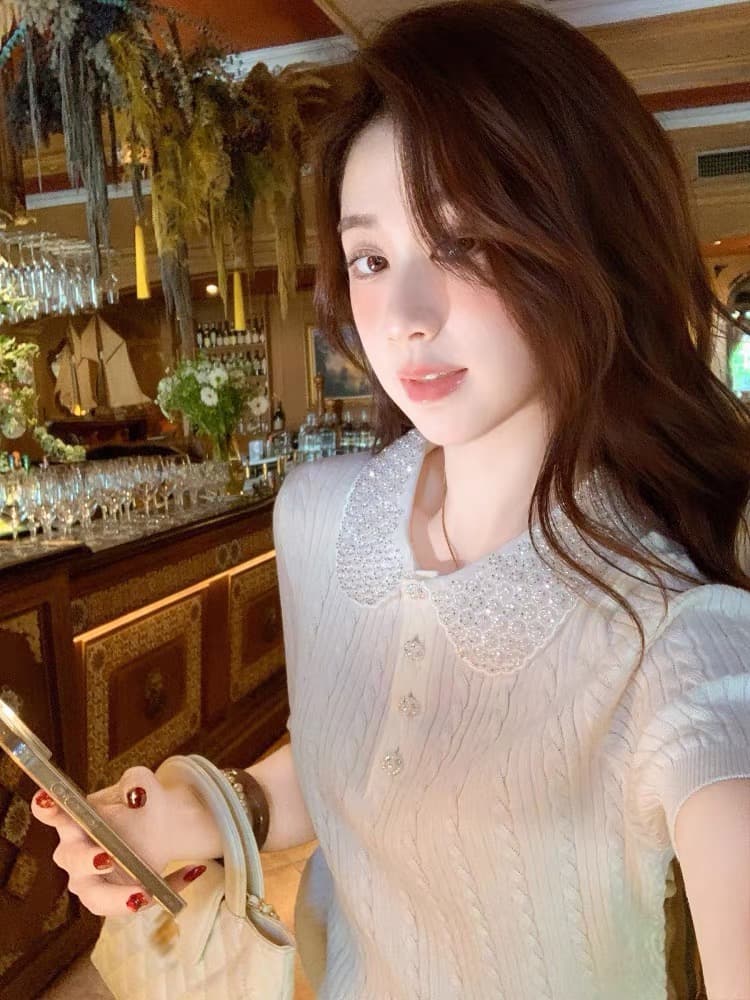 물고기 토끼 ~ 중 토끼 밝은 훈련 폴로 칼라 고유 한 니트 맨위 여성 여름 2026 새로운 폭발 고급 반팔 티셔츠 이미지 3