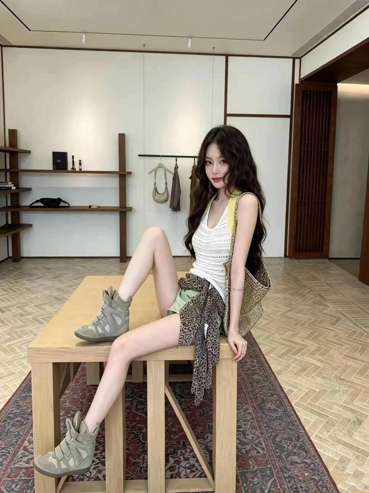 배색 핫걸 바람 행침 목 민소매 캐미솔 여름 새로운 홀로우 아웃 패션 다용도 쇼트 스타일 니트 맨위 상세 이미지 13