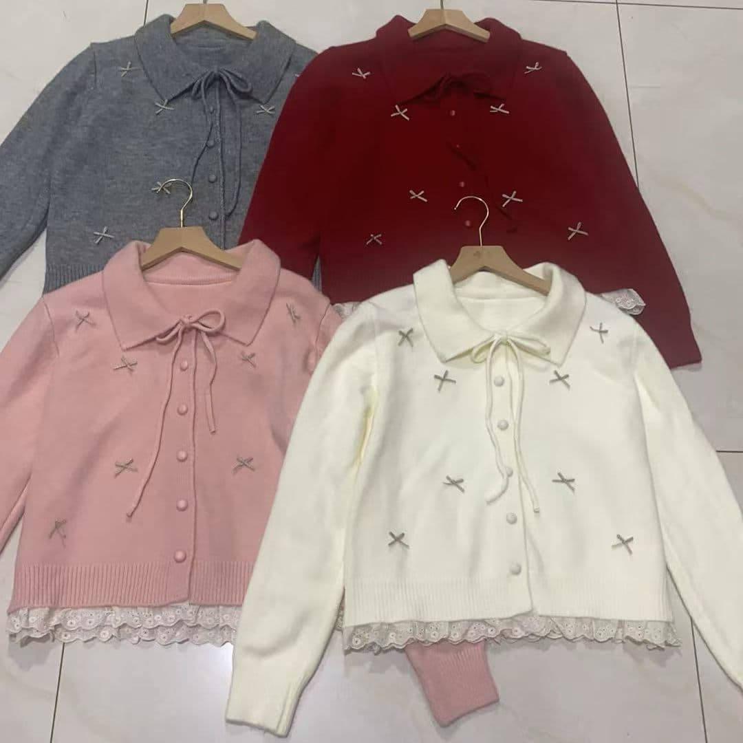 첸 대 유 miu 부서 천 금빛 바람 회색 스웨터 오픈 가디건 여성 코트 가을 겨울 고유 한 슈퍼 잘 생긴 니트 스웨터 맨위 상세 이미지 6