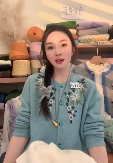 한국 동대문 양모 마 하이 무거운 작업 수공 자수 레이스 네클라인 디자인 센스 스웨터 카디건 코트 트렌디 상세 이미지 7