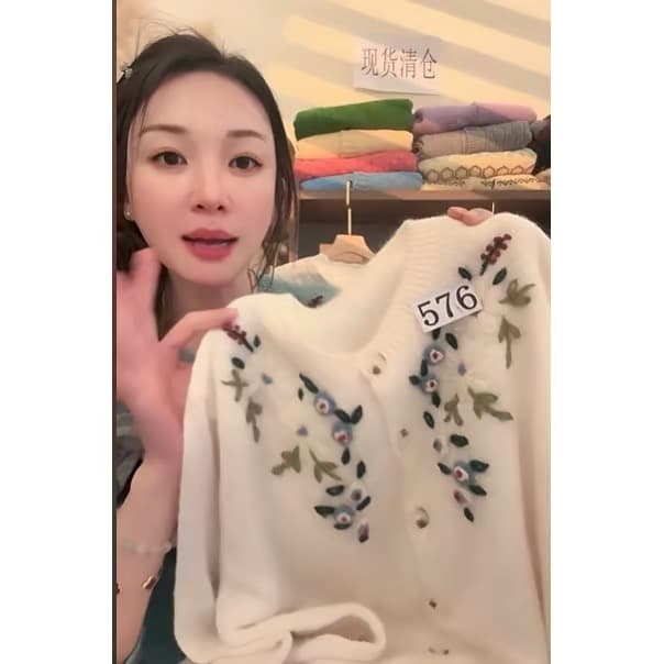 한국 동대문 양모 마 하이 무거운 작업 수공 자수 레이스 네클라인 디자인 센스 스웨터 카디건 코트 트렌디 상세 이미지 8