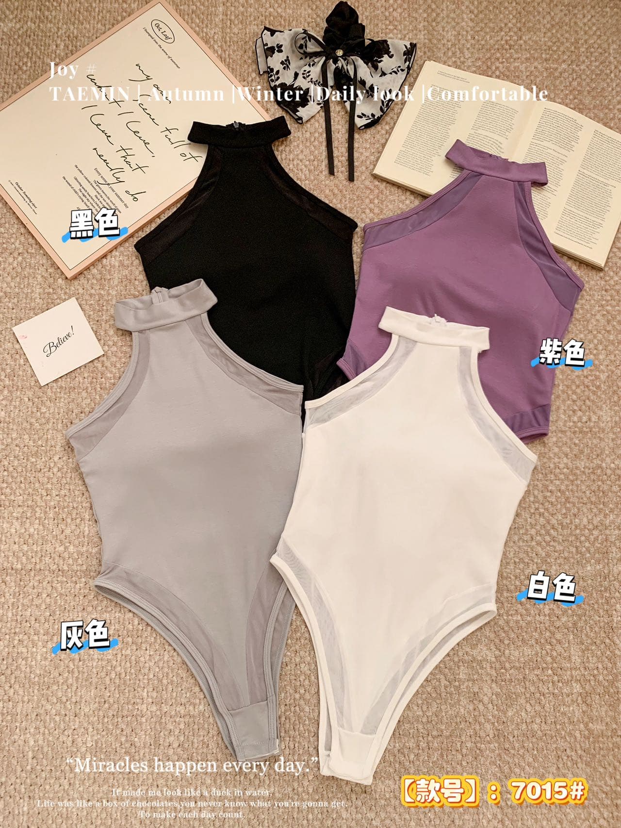 벨트 가슴 패드 순수한 욕망 작은 샤넬 스타일 망사 레이스 조각 슬립 허리 수축 민소매 행침 목 올인원 의류 조끼 여성 아름다움 뒤로 상세 이미지 14