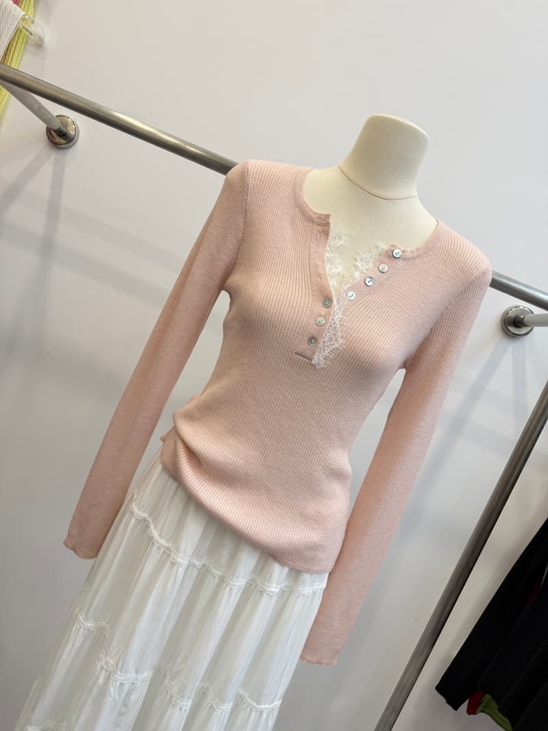 분위기 센스 레이스 반 개방 칼라 니트 스웨터 여성 밝은 황색 조개 버클 수직 구덩이 기사 신축성 슬림해 보이는 긴팔 스웨터 상세 이미지 15
