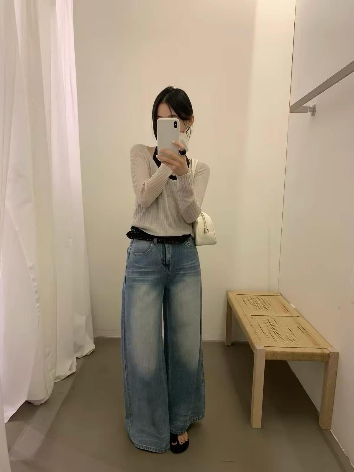 한 부서 작은 대중 페이크 레이어드 부드러운 찹쌀 프로 피부 행침 목 니트 스웨터 2026 이른 가을 새로운 u 칼라 디자인 연령 감소 맨위 상세 이미지 2