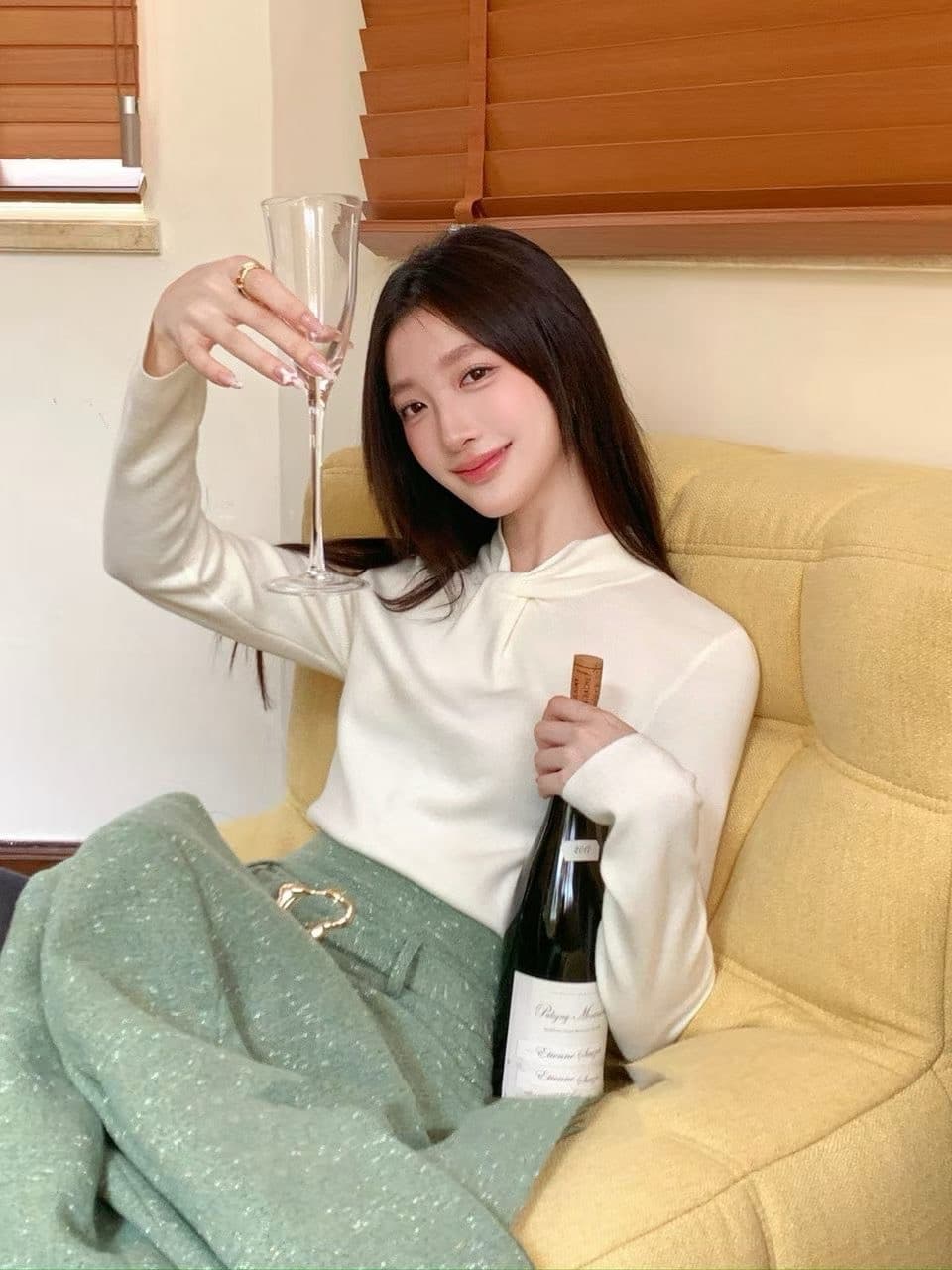 고급 센스 레트로 반하이넥 비틀림 기본 셔츠 몸매 가꾸기 인사이드 가져 가라. 스웨터 여자 가을 겨울 니트 맨위 상세 이미지 1