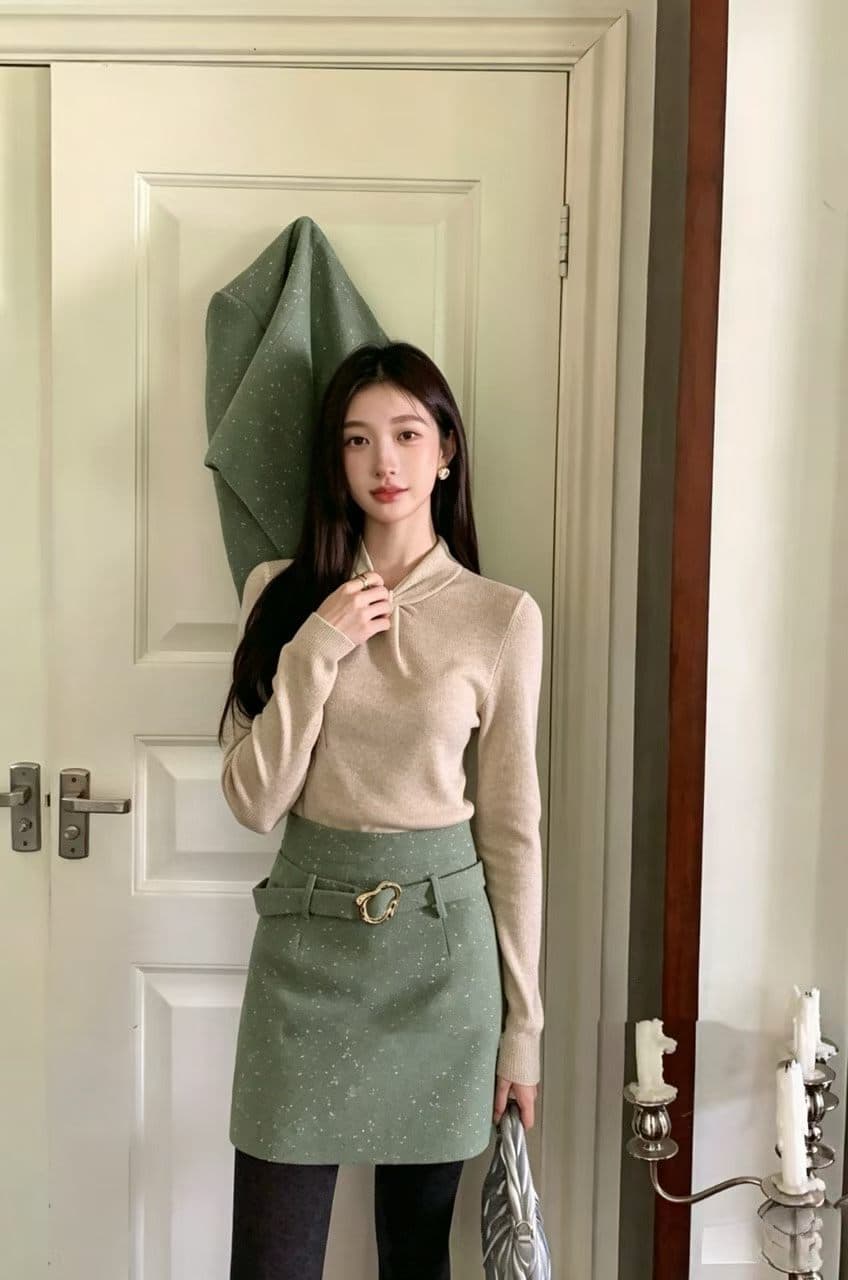 고급 센스 레트로 반하이넥 비틀림 기본 셔츠 몸매 가꾸기 인사이드 가져 가라. 스웨터 여자 가을 겨울 니트 맨위 상세 이미지 3
