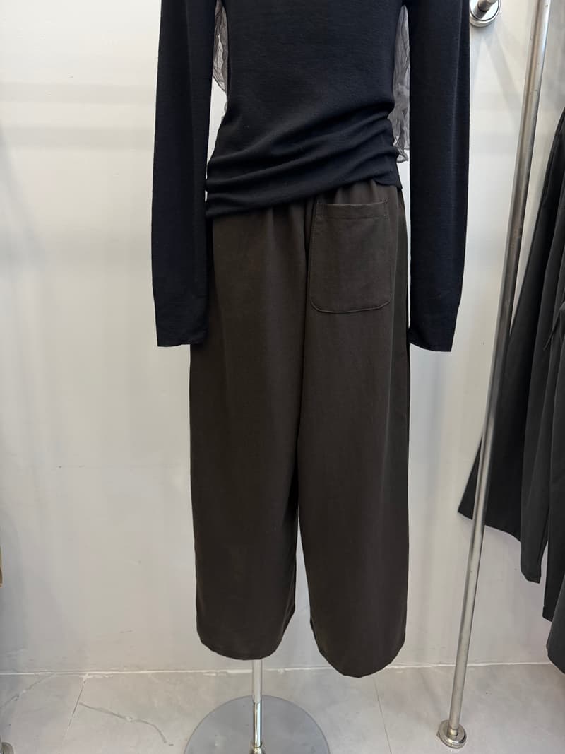 한 부서 깊은 커피 색상 와이드 레깅스 바지 이른 가을 밴딩 펌프 로프 도루 센스 루즈핏 슬림해 보이는 느긋한 스트레이트 캐주얼 긴 바지 상세 이미지 7