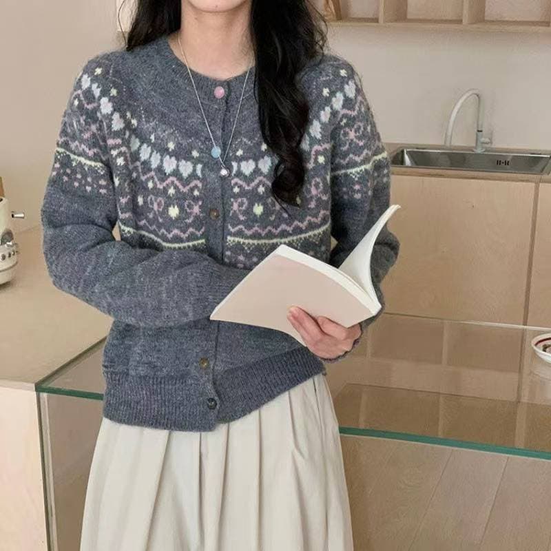 토지 작은 그룹 레트로 공정한 섬 스웨터 오픈 가디건 2026 가을 새로운 한 부서 부드러운 연령 감소 디자인 센스 맨위 상세 이미지 1