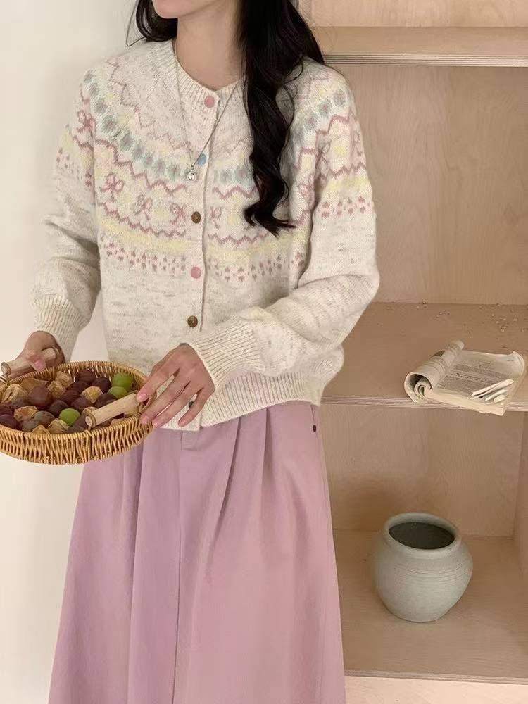 토지 작은 그룹 레트로 공정한 섬 스웨터 오픈 가디건 2026 가을 새로운 한 부서 부드러운 연령 감소 디자인 센스 맨위 상세 이미지 4