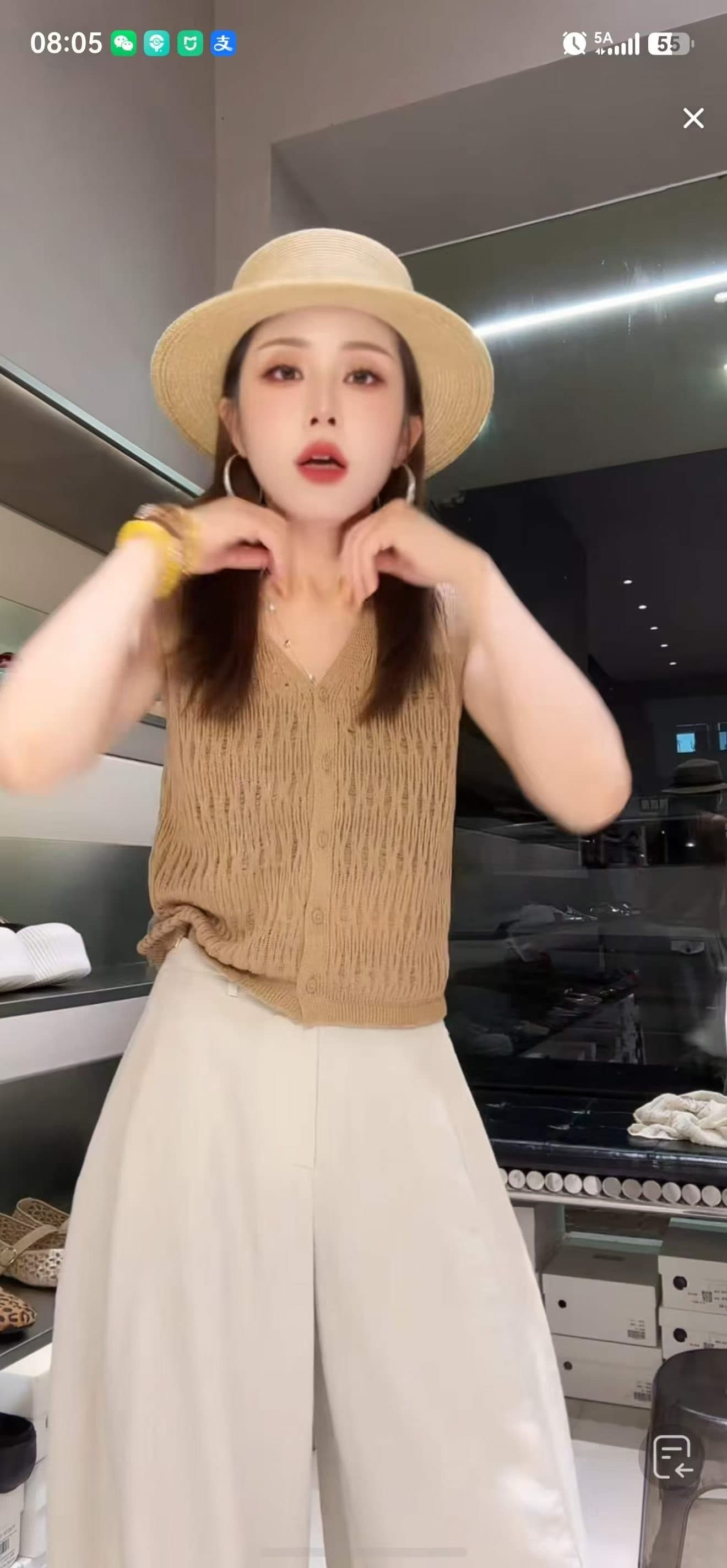 재고 있음 Chic 레트로 품격 니트 셔츠 조끼 여성 스웨터 인사이드 가져 가라. 기본 셔츠 V넥 민소매 맨위 이미지 2