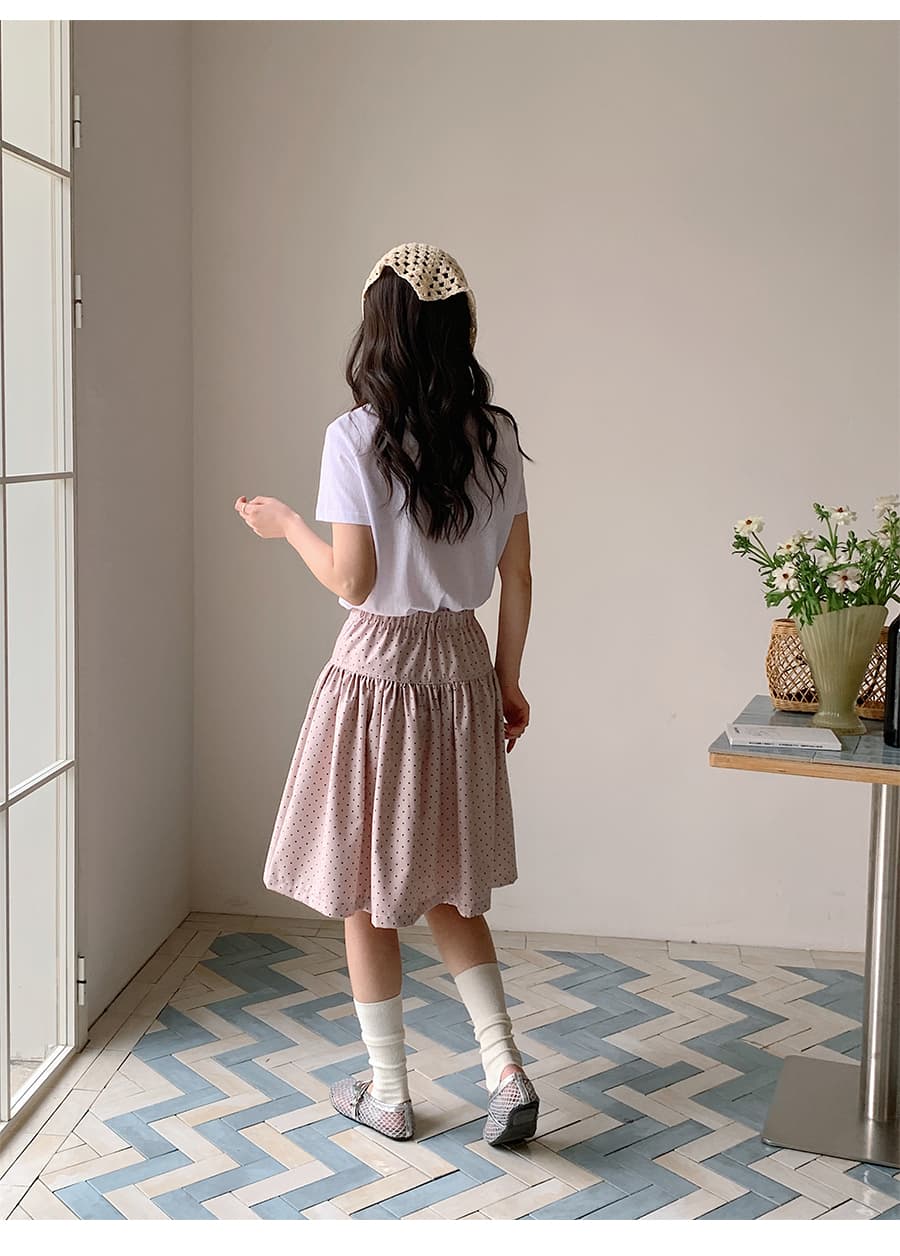 실사 봄 여름 한 부서 레트로 도트 무늬 반신 스커트 여성 슬림해 보이는 한 마디 미니 스커트 몸매 가꾸기 다용도 디자인 센스 반 스커트 상세 이미지 30