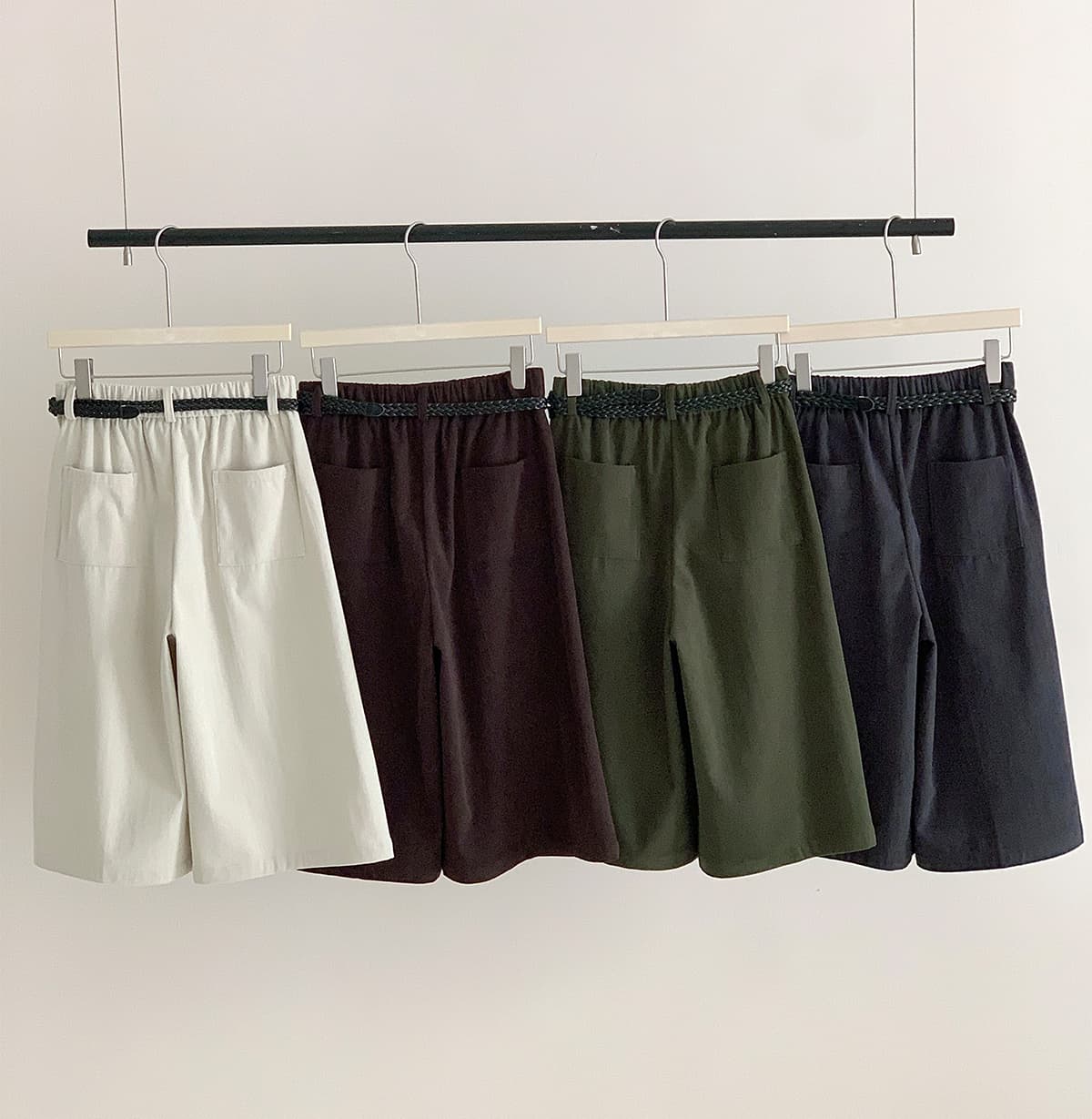 실사 가을 겨울 새로운 레트로 코듀로이 프로 피부 7부 바지 아이들 새로운 꼬집기 Pleat 루즈핏 넓은 다리 캐주얼 바지 상세 이미지 6