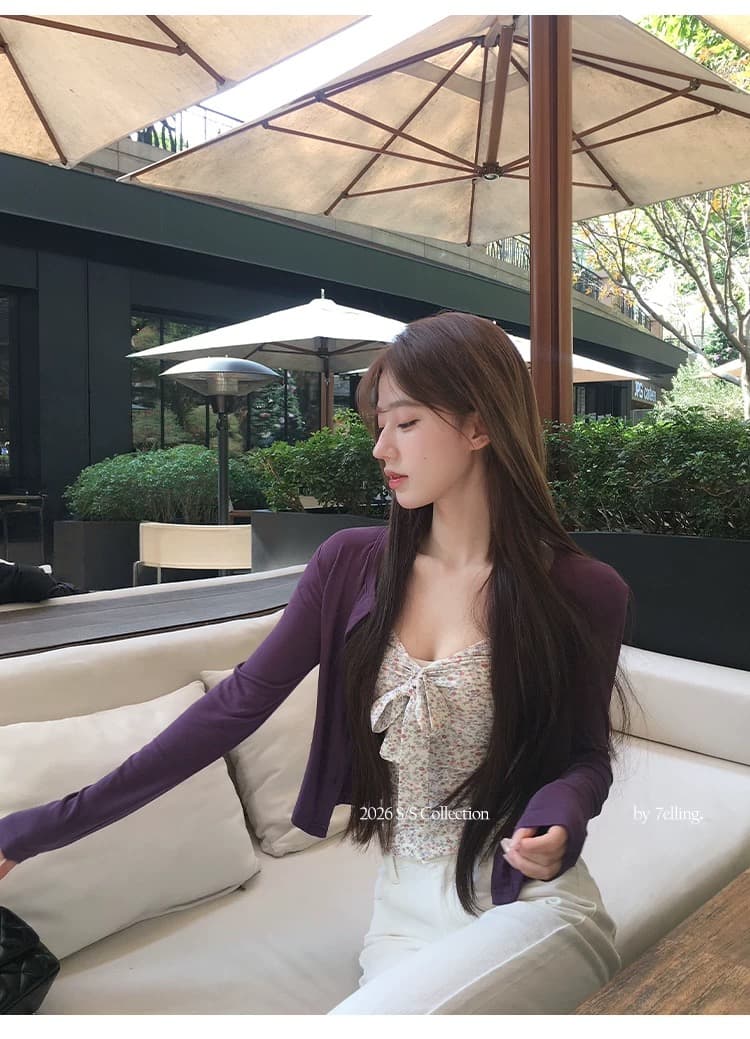 7ellingbm 바람 한 부서 꽃무늬 백리스 캐미솔 인사이드 가져 가라. 조기 봄 새로운 민소매 스택 착용 맨위 이미지 4