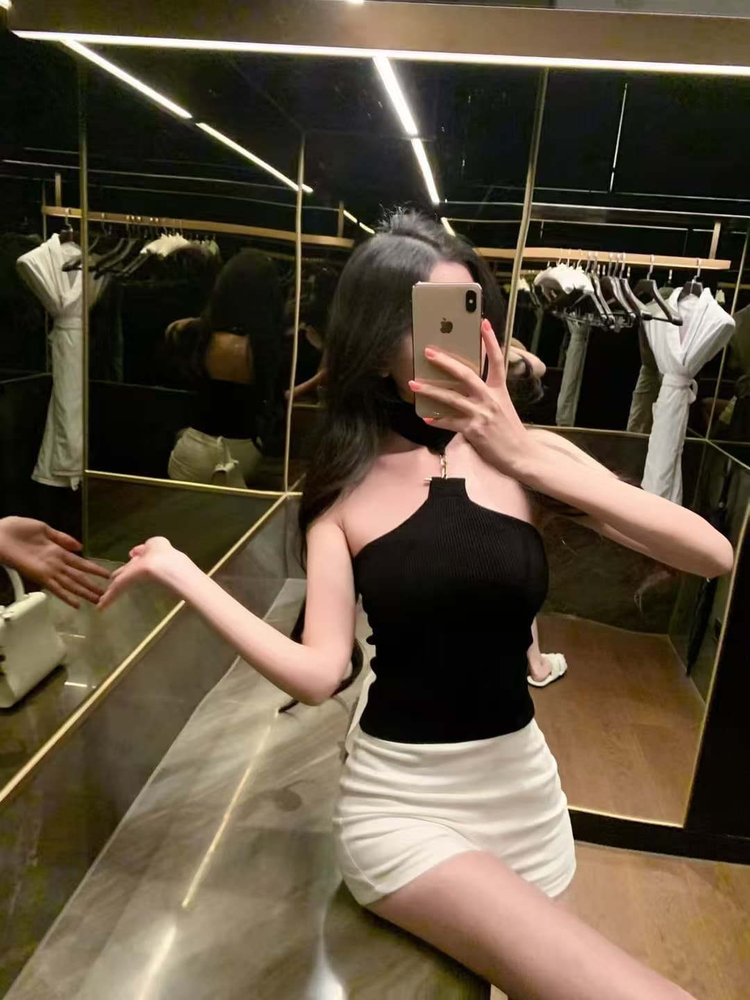 고급 센스 스웨터 여성 뜨개질 질감 순수한 욕망 섹시함 행침 목 디자인 튜브탑 슬립 여성 봄 상세 이미지 5