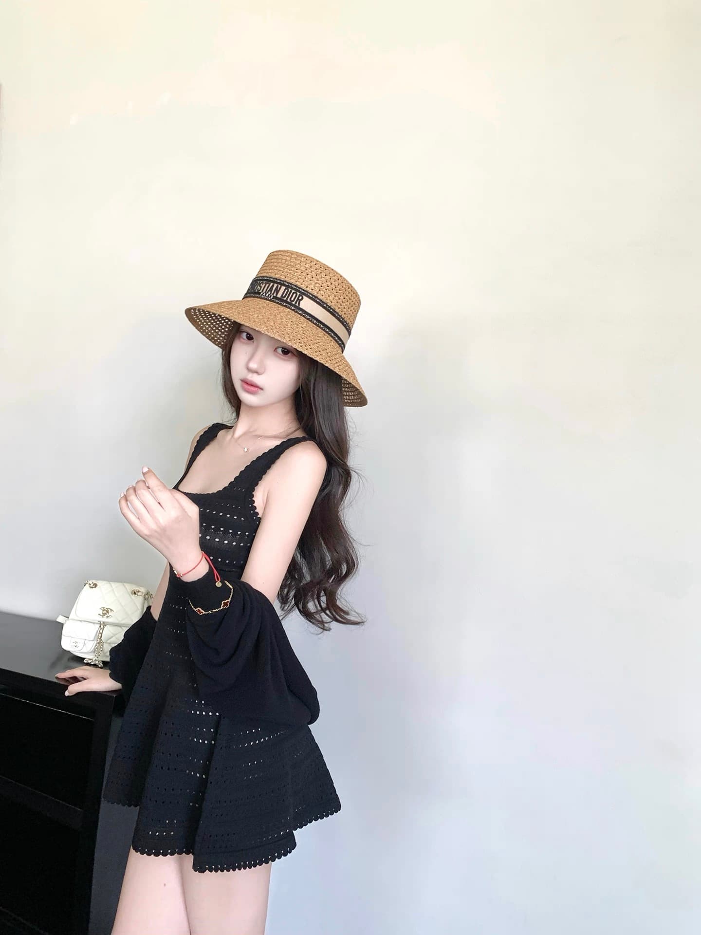 디스크 디스크 사랑 라일락 민소매 허리 수축 조끼 스커트 여성 여름 몸매 가꾸기 슬림해 보이는 품격 니트 점프 슈트 치마 상세 이미지 9