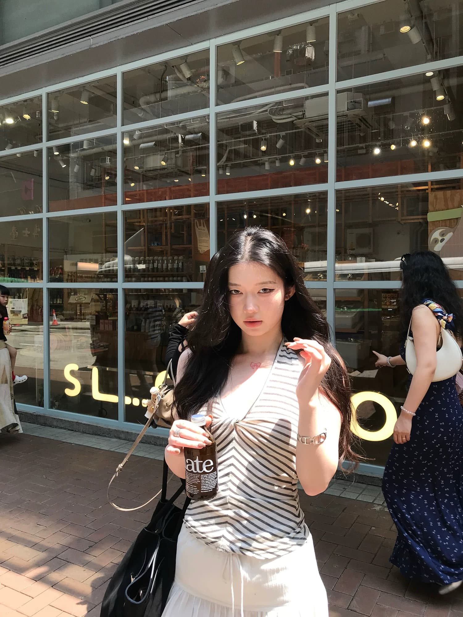 sheepland 느긋한 지혜 부서 주간 실크 아마 비틀림 V넥 행침 목 캐미솔 여름 민소매 맨위 상세 이미지 5