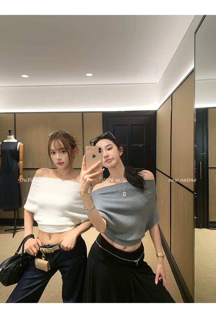 지구 Ouyang 뽕나무 누에 실크 양모 처음 하나의 눈 아름다움 호흡 센스 느긋한 부드러운 찹쌀 오프숄더 허리 수축 맨위 상세 이미지 6