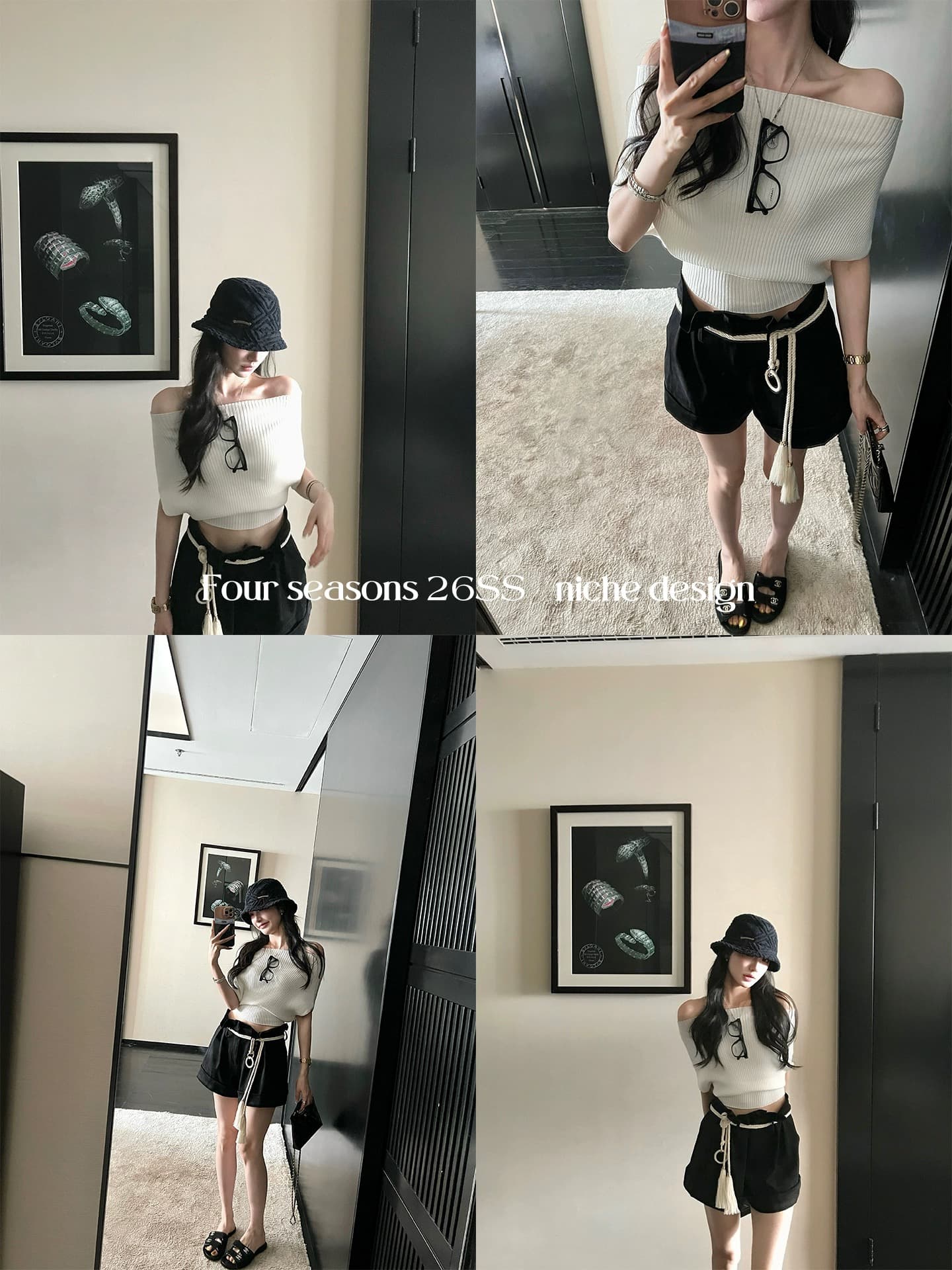 지구 Ouyang 뽕나무 누에 실크 양모 처음 하나의 눈 아름다움 호흡 센스 느긋한 부드러운 찹쌀 오프숄더 허리 수축 맨위 상세 이미지 9