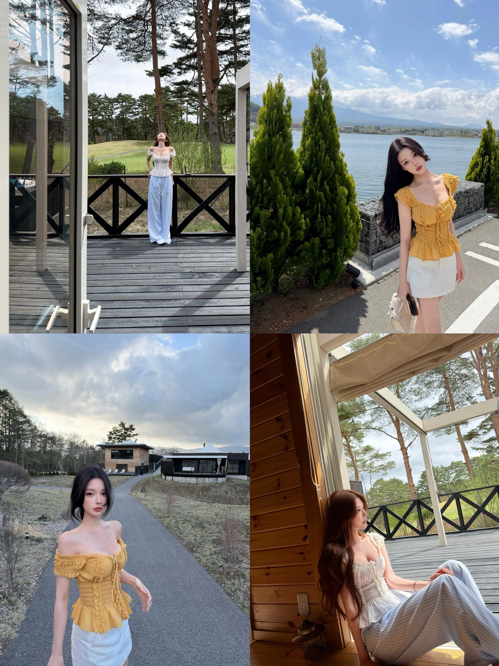 만약 언어 맞춤 부드러운 안개 소녀 거친 가장자리 펌프 Pleat 프릴 청 ~을 통해 의류 순수한 욕망 품격 명문 여성 바람 이미지 3