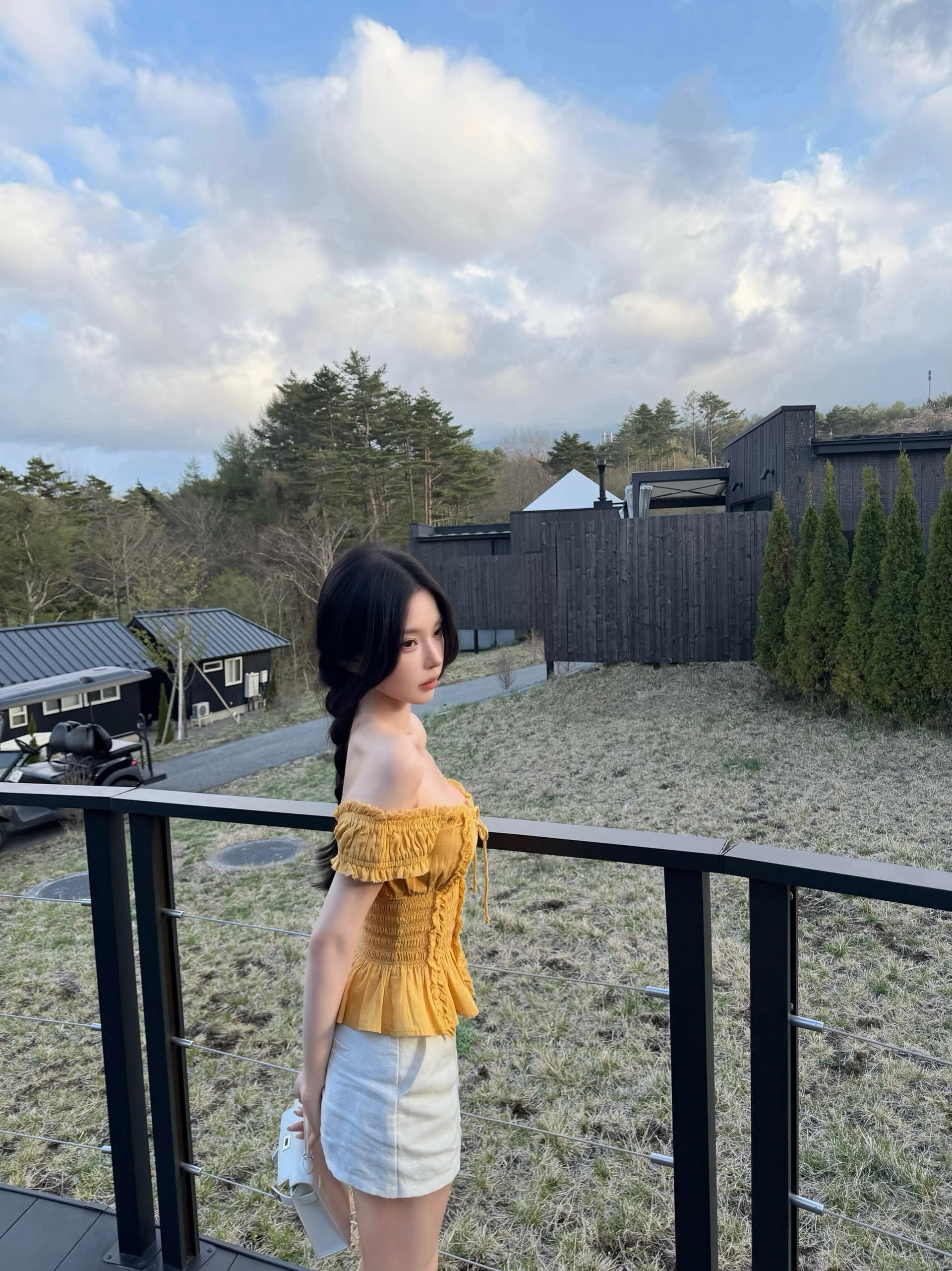 만약 언어 맞춤 부드러운 안개 소녀 거친 가장자리 펌프 Pleat 프릴 청 ~을 통해 의류 순수한 욕망 품격 명문 여성 바람 상세 이미지 13