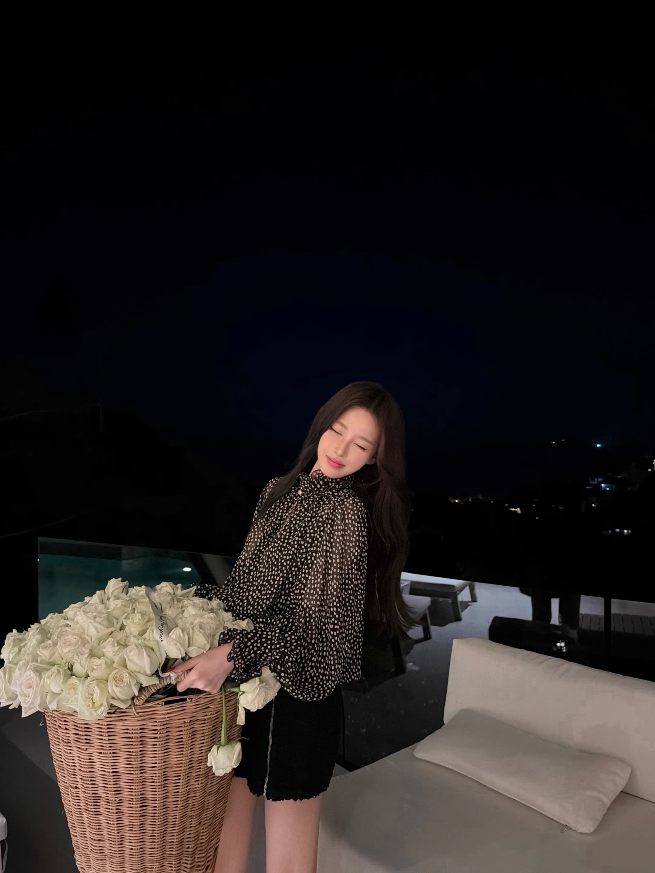 chicyou 미친 일괄 처리 아름다움 쉬 루이지 chl0 e 바람 도트 무늬 쉬폰 긴팔 맨위 상세 이미지 4