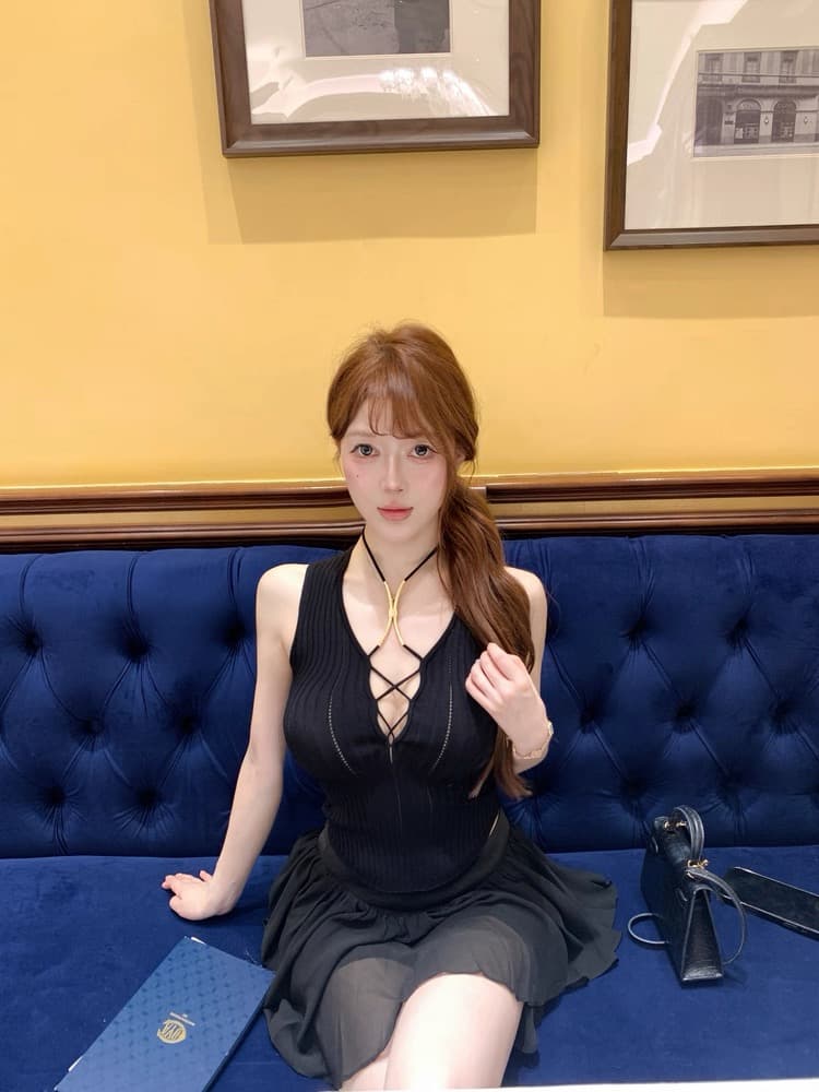 m900 행침 목 조끼 여성 여름 새로운 니트 스트랩 몸매 가꾸기 슬림해 보이는 섹시함 핫걸 외출용 쇼트 스타일 맨위