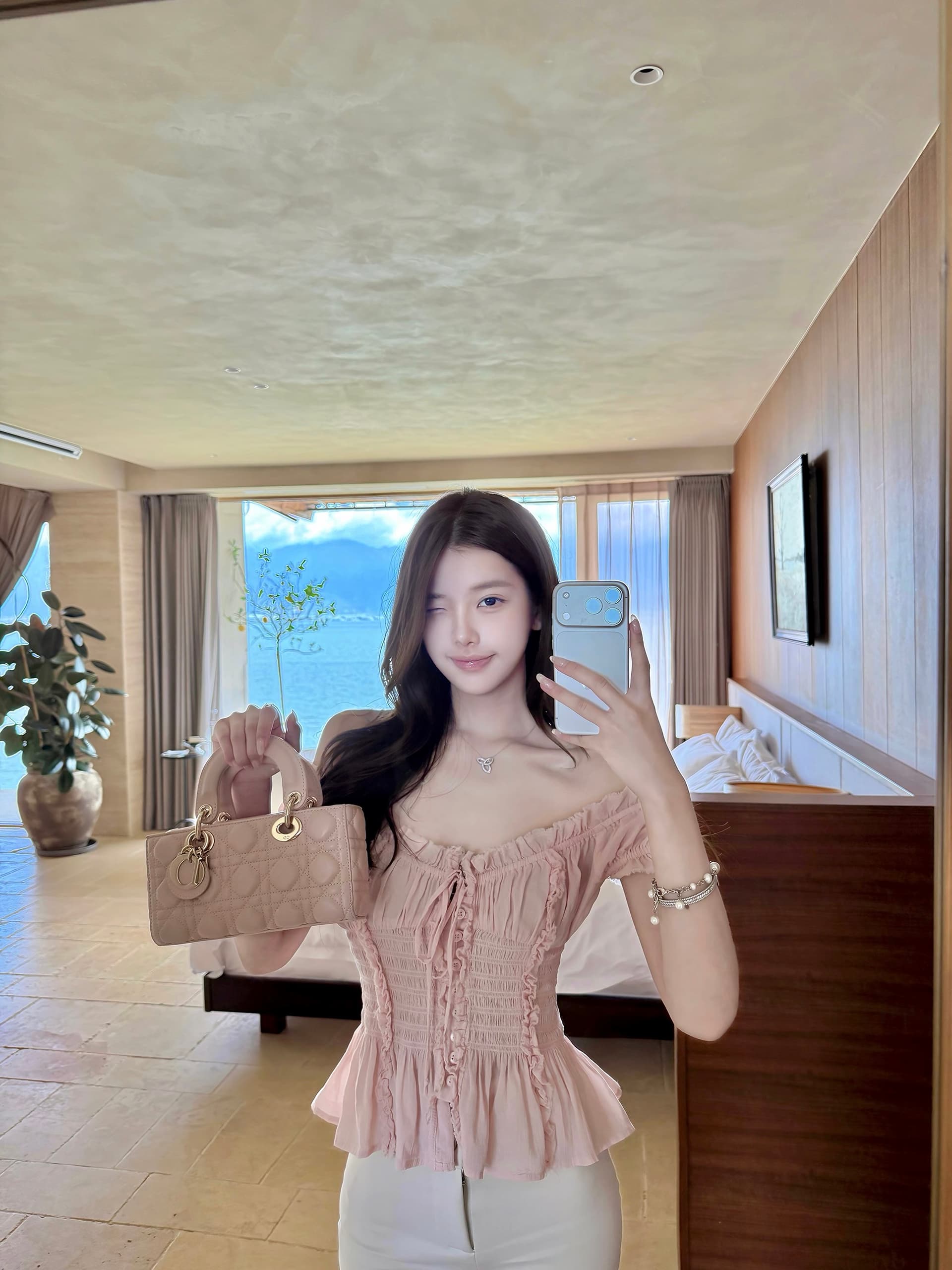 만약 언어 맞춤 부드러운 안개 소녀 거친 가장자리 펌프 Pleat 프릴 청 ~을 통해 의류 순수한 욕망 품격 명문 여성 바람 상세 이미지 3