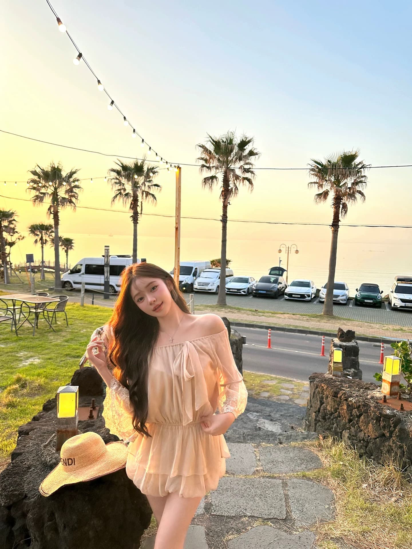 첸 좋은 난 nns 부드러운 안개 빛 언어 Unable 거절 ~ 중 부드러운 센스 레이스 조각 셔츠 랜턴 반바지 상세 이미지 5