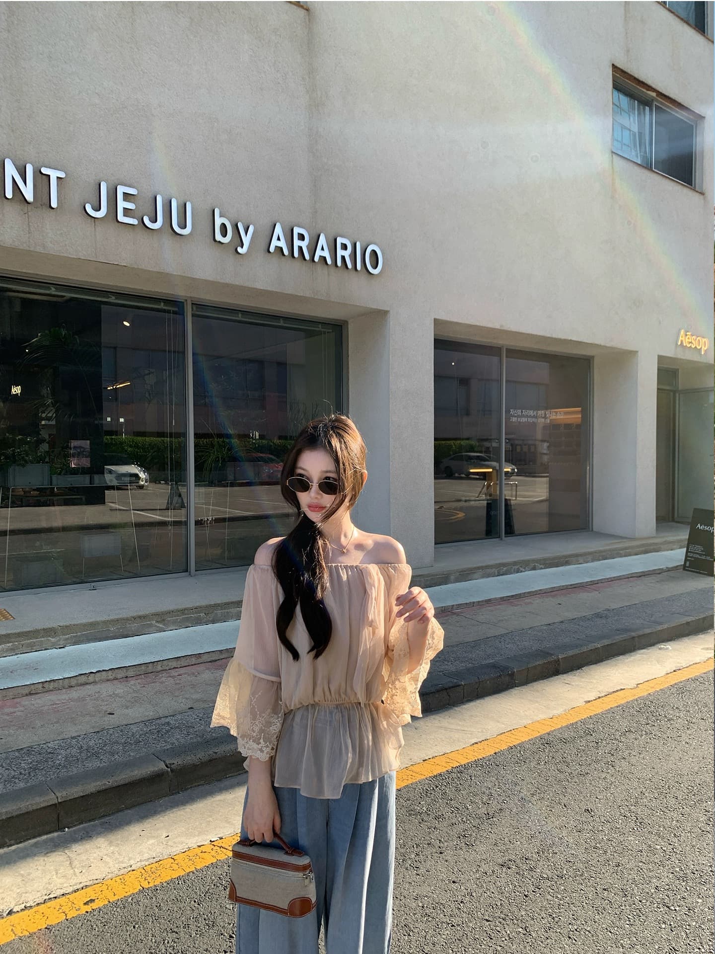 첸 좋은 난 nns 부드러운 안개 빛 언어 Unable 거절 ~ 중 부드러운 센스 레이스 조각 셔츠 랜턴 반바지 상세 이미지 8