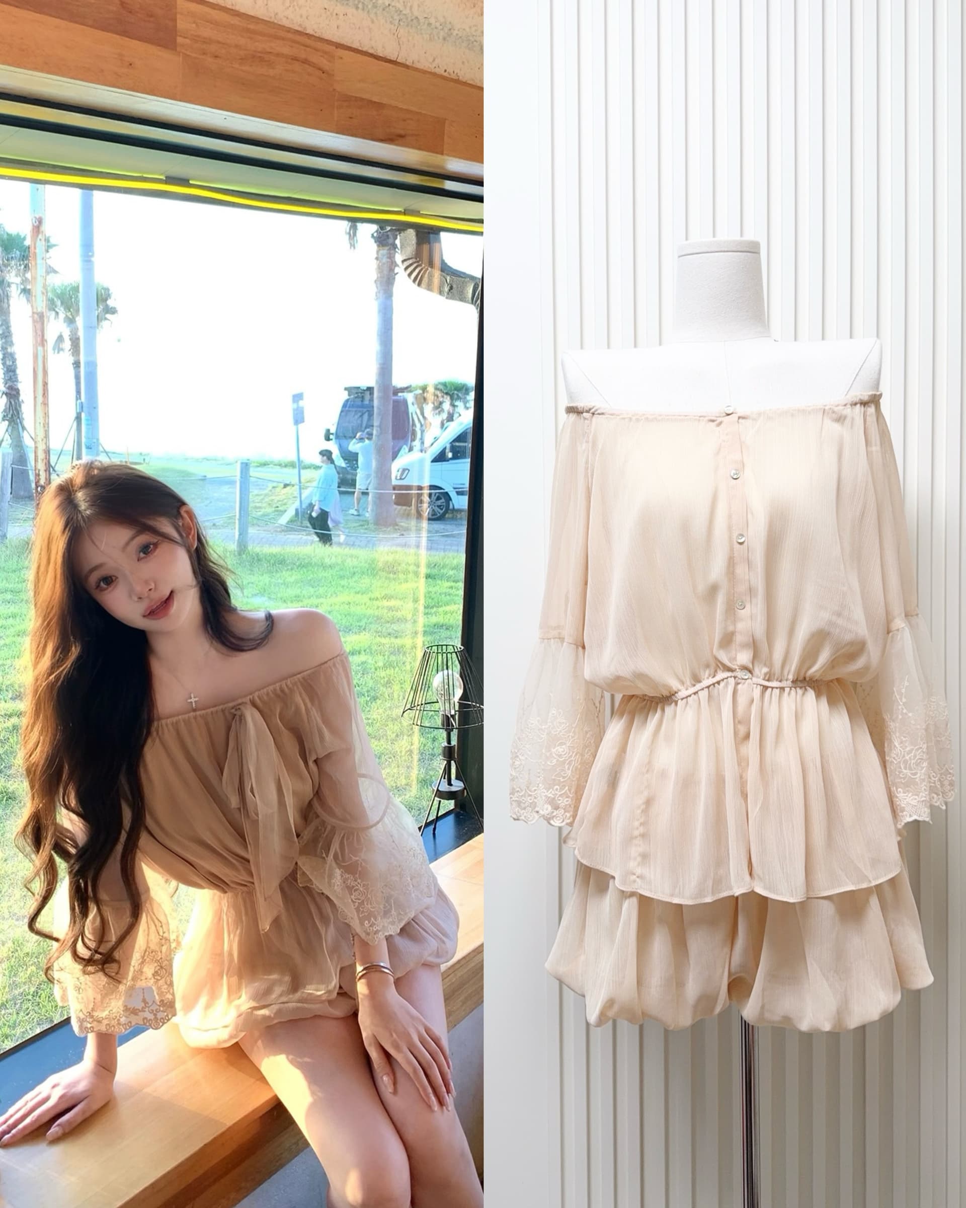 첸 좋은 난 nns 부드러운 안개 빛 언어 Unable 거절 ~ 중 부드러운 센스 레이스 조각 셔츠 랜턴 반바지
